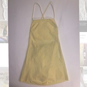 Yellow gingham dress